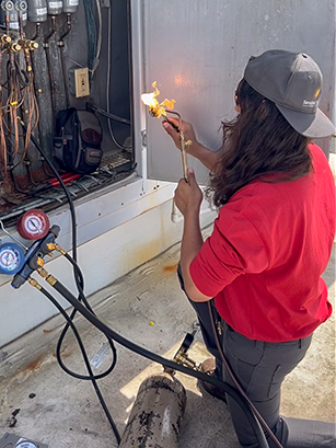 Sensible Solutions employee brazing